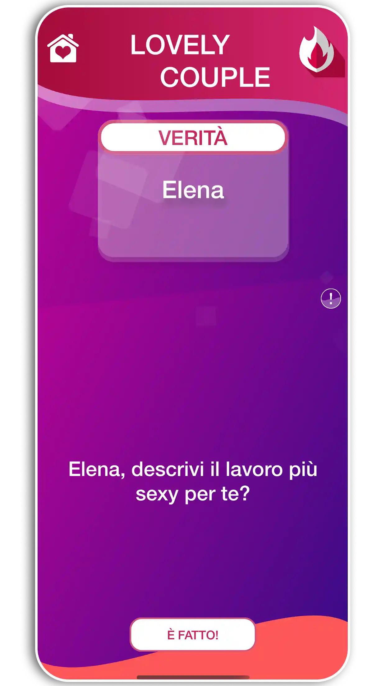 Scaricate la sfida Lovely Coppia o l'applicazione verità birichina per coppie sexy dall'Apple Store